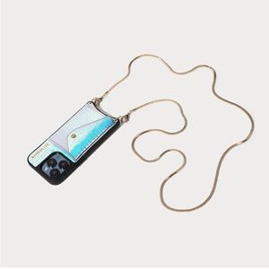 NWT Bandolier iPhone 15 Pro GIA Crossbody Phone Case in Pearlescent/Gold